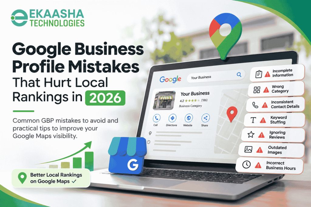 Google Business Profile mistakes that hurt local SEO rankings in 2026 – Ekaasha Technologies