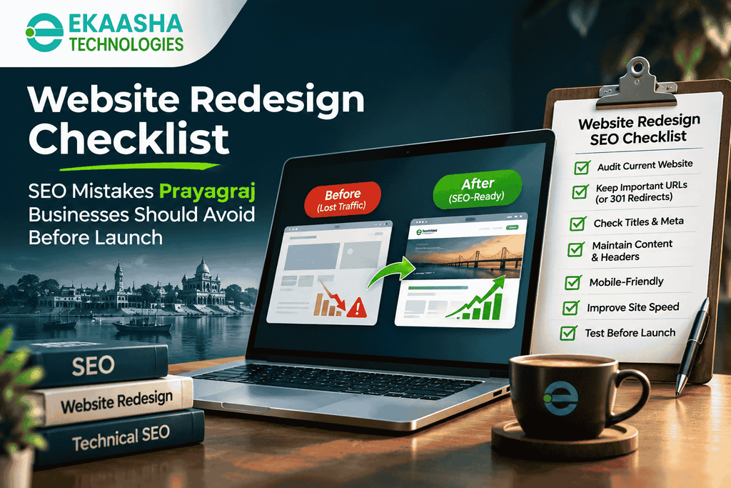 Website redesign SEO checklist to avoid SEO mistakes and protect rankings before launch in Prayagraj